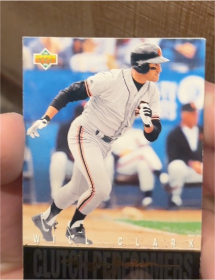 1993 Upper Deck Clutch Performers #R6 Will Clark — front