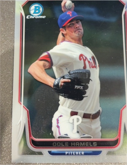 2014 Bowman Chrome #67 Cole Hamels — front