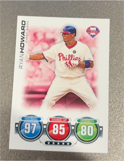 2010 Topps Attax Battle of the Ages #NNO Ryan Howard — front