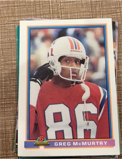 1991 Bowman #331 Greg McMurtry New England Patriots — front