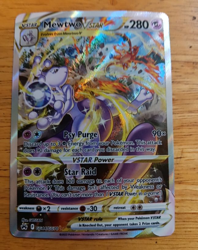 2023 Pokémon TCG Crown Zenith #GG44 Mewtwo VSTAR — front