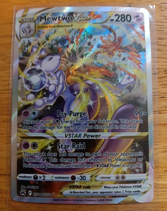 2023 Pokemon Crown Zenith GG44/GG70 Mewtwo VSTAR — front