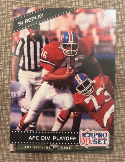 1992 Pro Set #58 AFC Divisional Playoff Denver Broncos — front