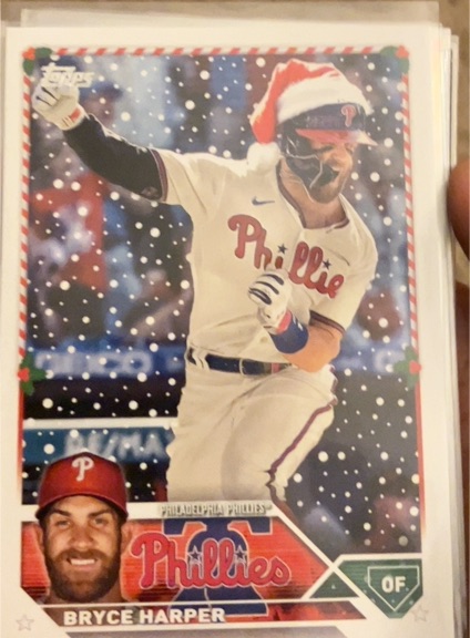 2023 Topps Holiday #H84 Bryce Harper — front