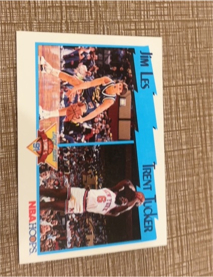 1991-92 Hoops #307 Jim Les / Trent Tucker — front