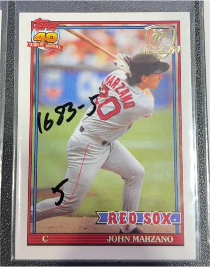 1991 Topps #574 John Marzano — front