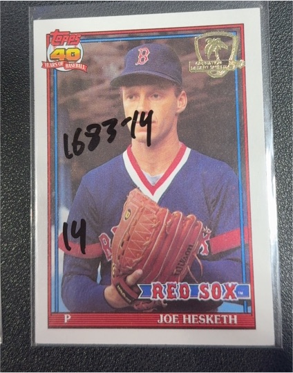 1991 Topps #269 Joe Hesketh — front