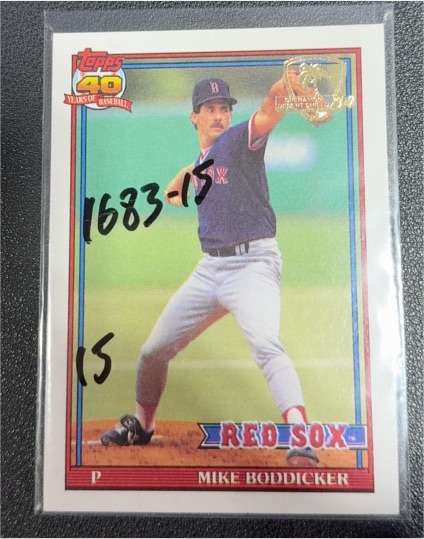 1991 Topps Desert Shield #303 Mike Boddicker — front