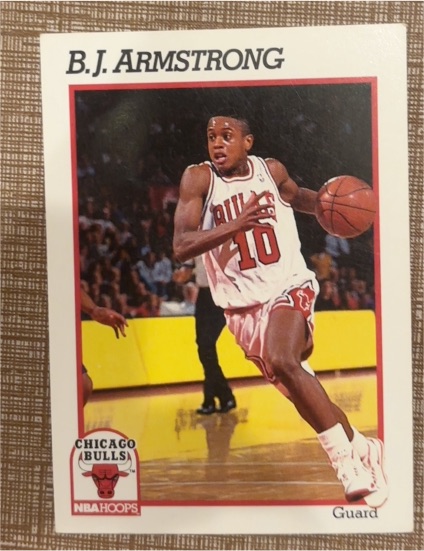 1991-92 Hoops #26 B.J. Armstrong — front