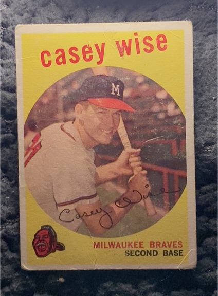 1959 Topps #204 Casey Wise Milwaukee Braves — front