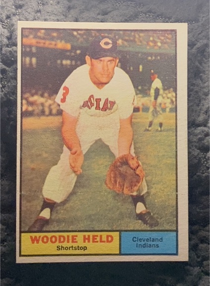 1961 Topps #60 Woodie Held — front