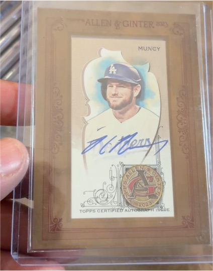 2023 Topps Allen & Ginter Framed Mini Auto #MA-MMUN Max Muncy — front