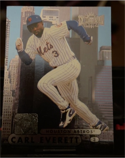 1998 Fleer/SkyBox Metal Universe #159 Carl Everett — front