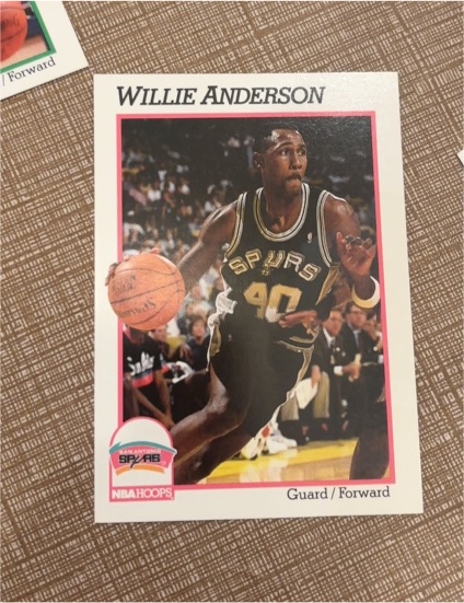1991-92 NBA Hoops #188 Willie Anderson — front