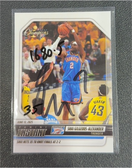 2024-25 Panini Instant #22 Shai Gilgeous-Alexander — front