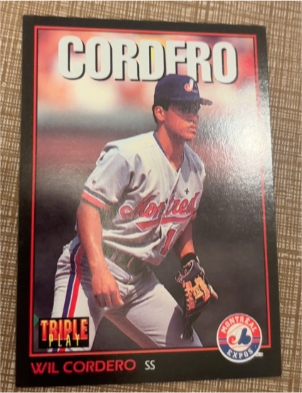 1993 Leaf Triple Play #27 Wil Cordero — front