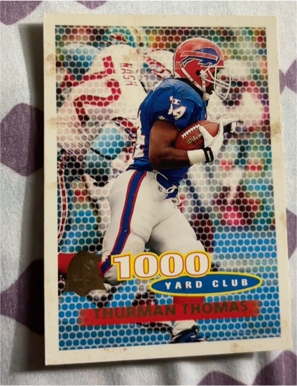 1996 Topps #136 1000 Yard Club Thurman Thomas — front