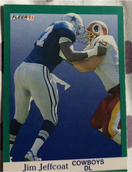 1991 Fleer #232 Jim Jeffcoat Dallas Cowboys — front