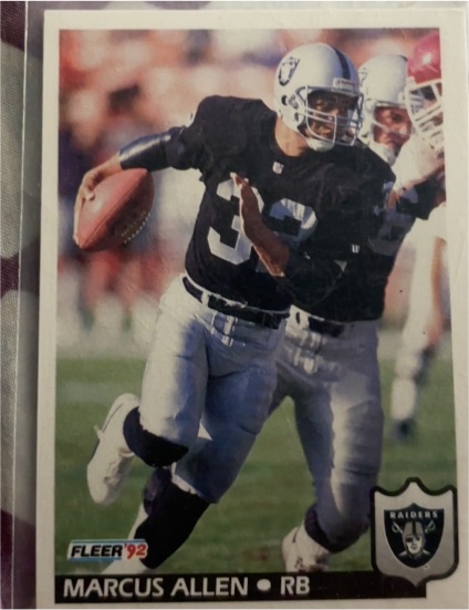 1992 Fleer #188 Marcus Allen — front