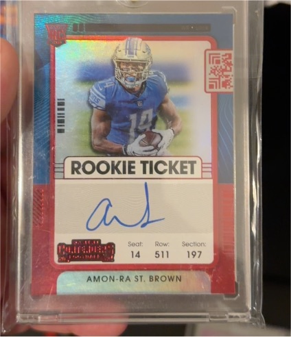 2021 Panini Contenders Rookie Ticket #Amon-Ra St. Brown — front