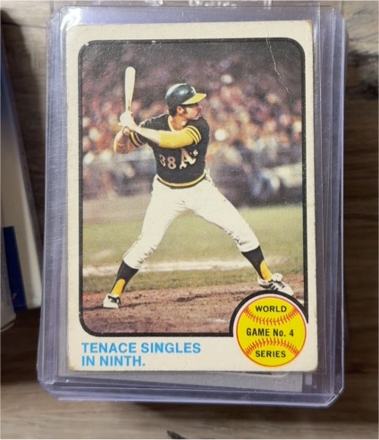 1973 Topps #206 World Series Game 4 Gene Tenace — front
