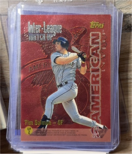 1996 Topps Inter-League Match-Up #ILM2 Tim Salmon — front