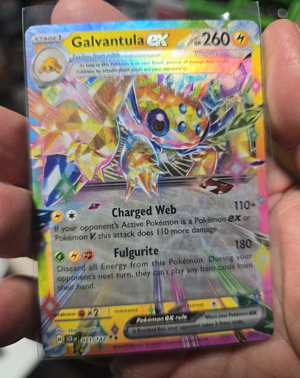2024 Pokémon TCG SV07: Stellar Crown #051 Galvantula ex — front