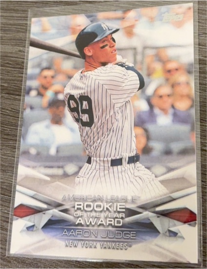 2018 Topps MLB Awards #MLBA-8 Aaron Judge Rookie of the Year Award — front