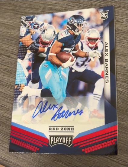 2019 Panini Playoff Rookie Auto Red Zone #278 Alex Barnes — front