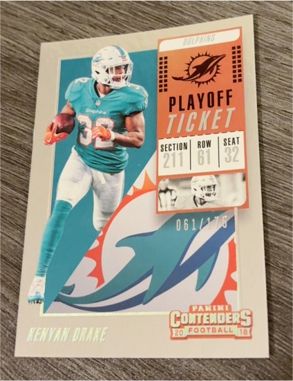 2018 Panini Contenders #43 Kenyan Drake — front