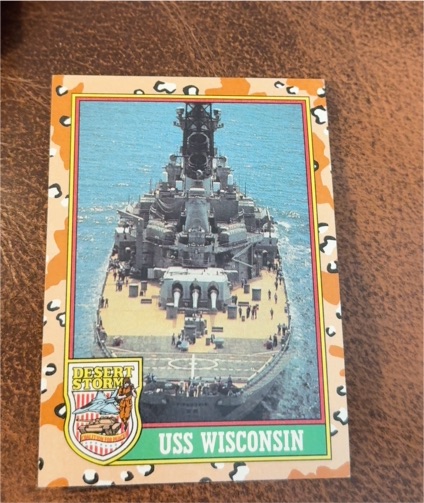 1991 Topps Desert Storm #60 USS Wisconsin — front