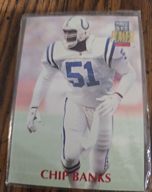 1992 Pro Set Power #250 Chip Banks — front