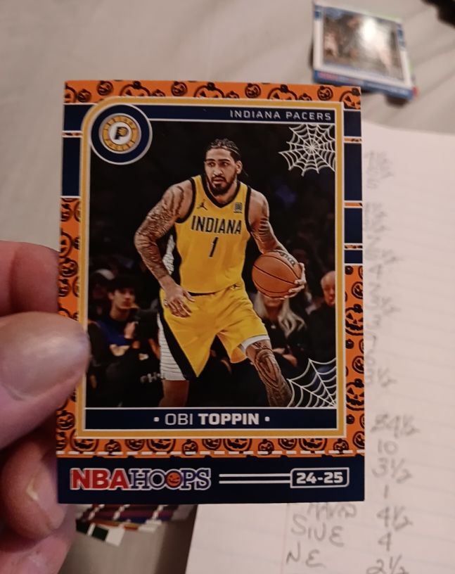 2024-25 Panini Haunted Hoops Orange Pumpkin #24-25 Obi Toppin — front