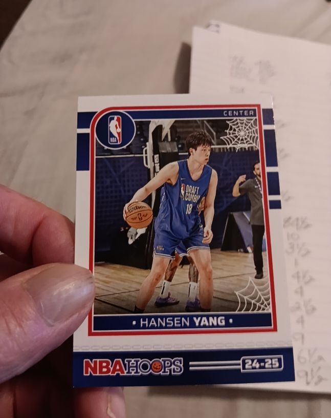 2024-25 Panini NBA Hoops #24-25 Hansen Yang — front