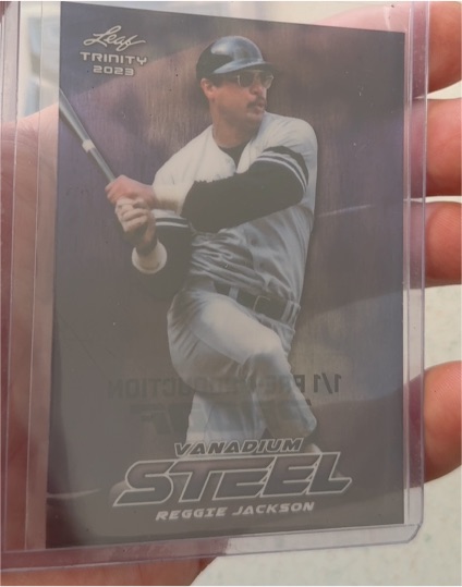 2023 Leaf Trinity Steel #S-57 Reggie Jackson — front
