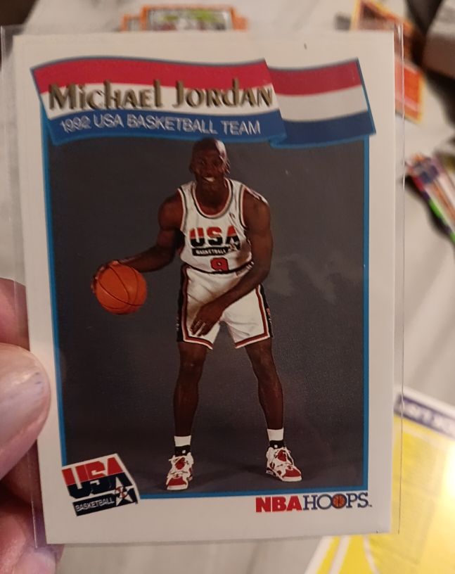 1991-92 NBA Hoops #55 Michael Jordan 1992 USA Basketball Team — front