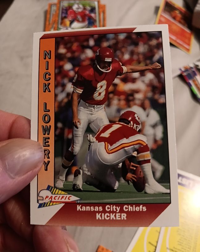 1991 Pacific Football Nick Lowery — front