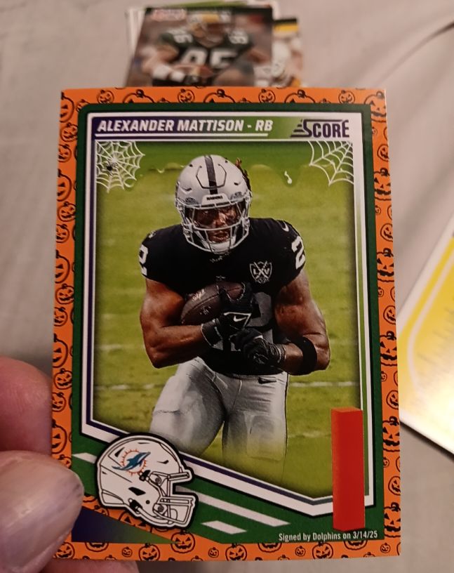 2025 Panini Score A Treat #112 Alexander Mattison — front