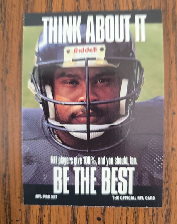 1991 Pro Set #728 Mike Singletary Think About It — front