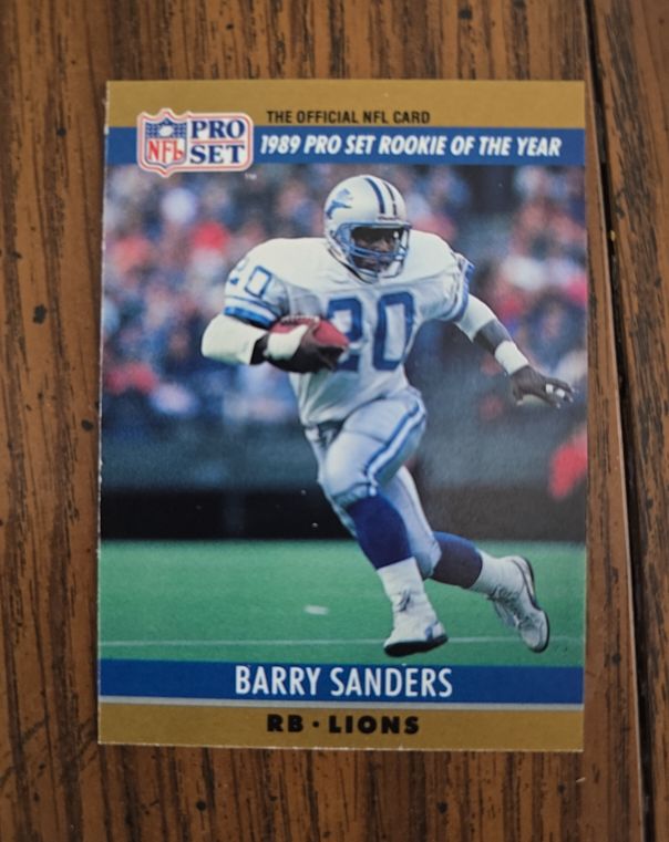 1989 Pro Set #1 Barry Sanders Rookie of the Year — front