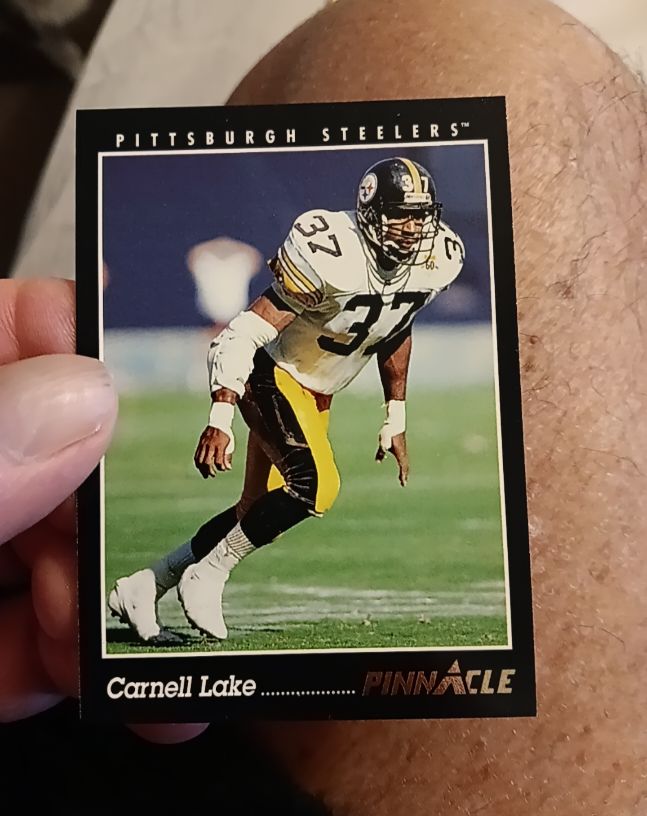 1993 Pinnacle Carnell Lake Pittsburgh Steelers — front