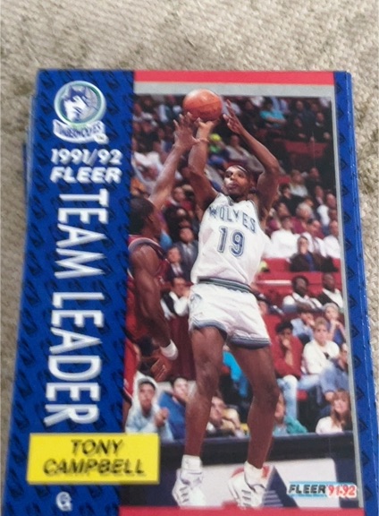 1991 Fleer #387 Tony Campbell — front