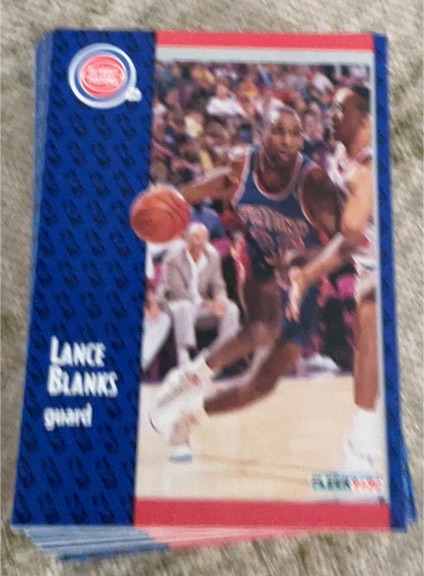 1991-92 Fleer #279 Lance Blanks — front