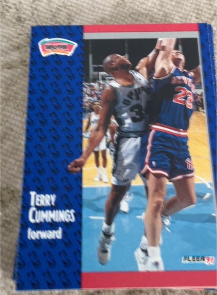 1991-92 Fleer #184 Terry Cummings — front
