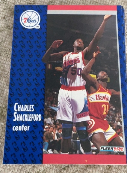 1991-92 Fleer #337 Charles Shackleford — front