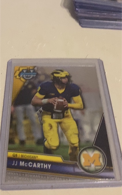 2023 Bowman University Chrome #124 JJ McCarthy — front