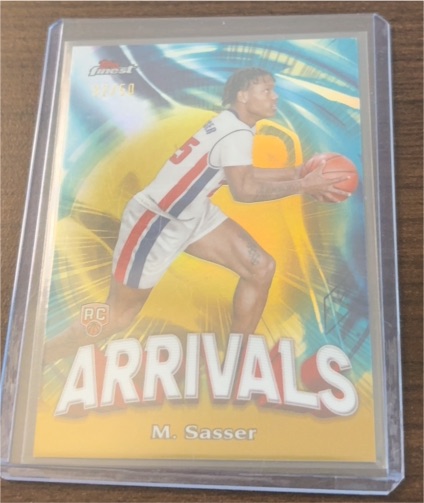 2023-24 Topps Finest #A-25 Marcus Sasser Arrivals — front