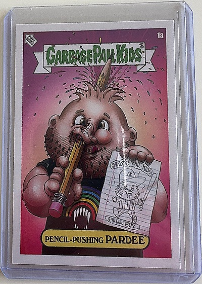 2022 Topps MLB x Garbage Pail Kids Series 2 #1a Pencil-Pushing Pardee Alex Pardee — front