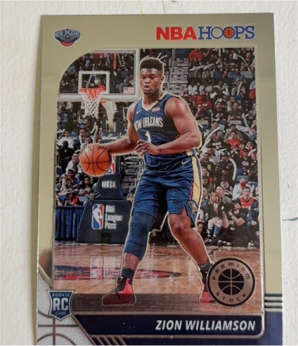 2019-20 Panini NBA Hoops Premium Stock #258 Zion Williamson — front