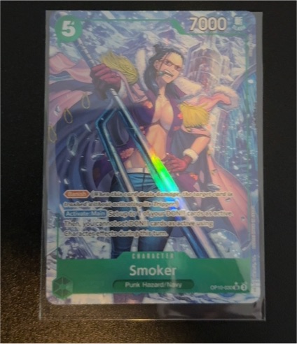 One Piece TCG 2023 OP10-030 Smoker Royal Blood Parallel — front